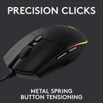 For Logitech G102 Optical RGB Gaming Mouse 8000DPI 16.8M Rechargeable Ergonomic USB for Computer Backlit for Right-handed Users-4