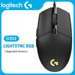 For Logitech G102 Optical RGB Gaming Mouse 8000DPI 16.8M Rechargeable Ergonomic USB for Computer Backlit for Right-handed Users-6