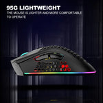 2024 New 2.4Ghz &Bt RGB Optical Computer Wireless Mouse Game USB Gaming Mice for Mac Laptop Windows 10m Working Distance-3