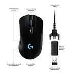 For Logitech G703 USB Rechargeable Ergonomic Gamer Mouse 6 Programmable Buttons for Desktop & Laptop PC Wireless Computer Gaming-2